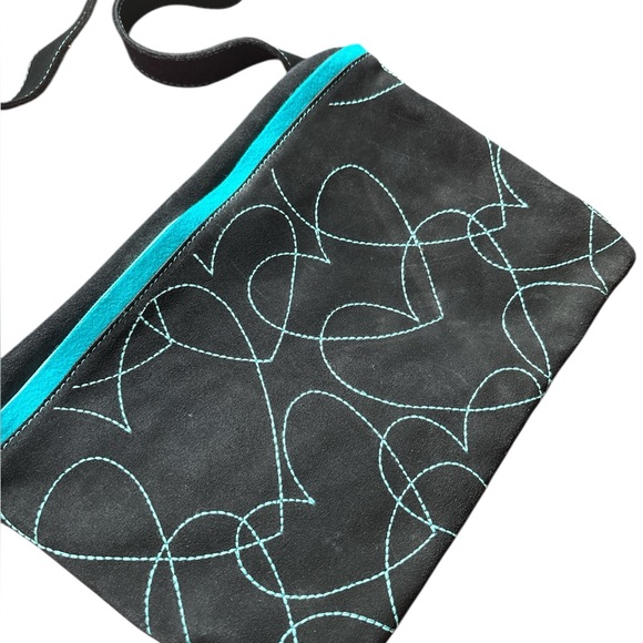 Agatha Ruiz de la Prada Vintage Suede Purse Handbag Shoulder Bag - Picture 2 of 9